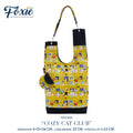 Tote Bags : Cosy Cat Club - Yellow/Silver Glitter