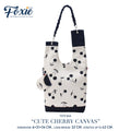 Tote Bags : Black Cheery Canvas - Black/Tan