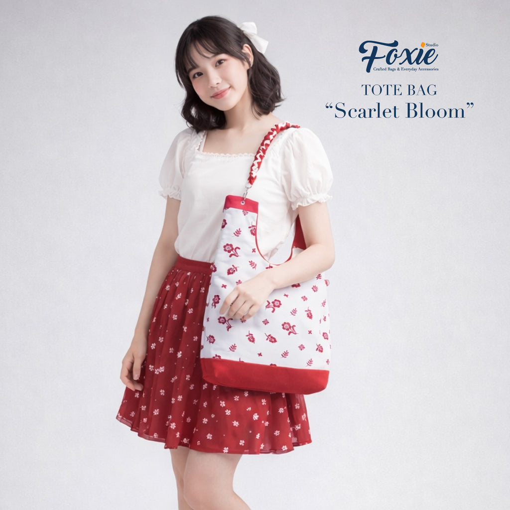 Tote Bags : Scarlet Bloom - Red Flower