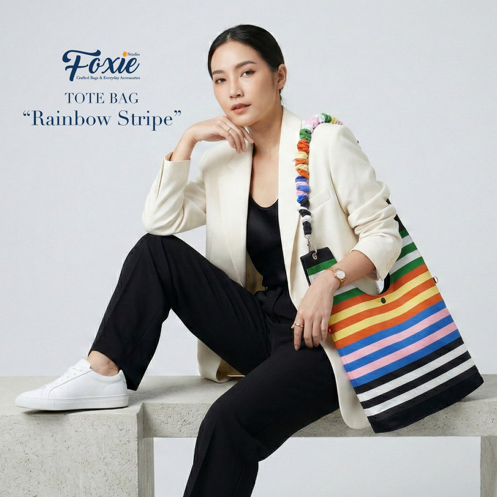 Tote Bags : Rainbow Stripe - Colorful