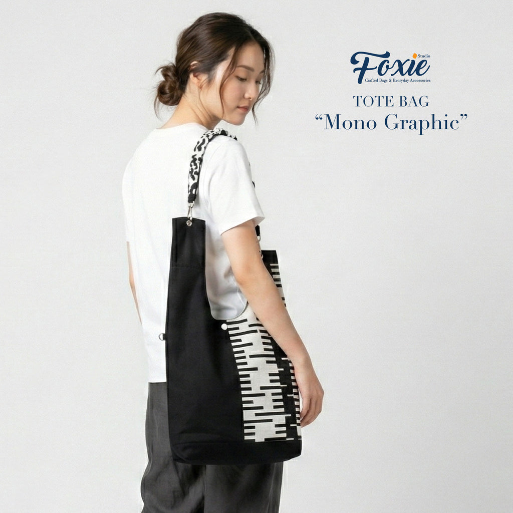 Tote Bags : Mono Graphic - Black and White