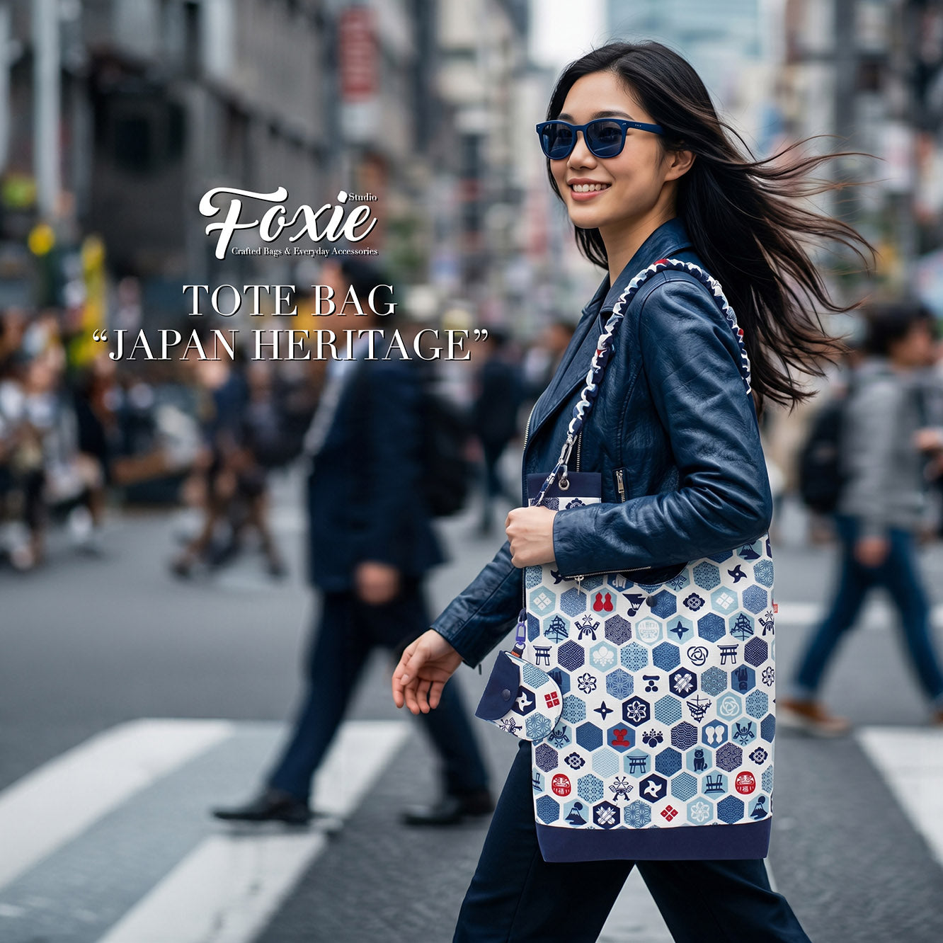 Tote Bags : Japanese Heritage - Blue