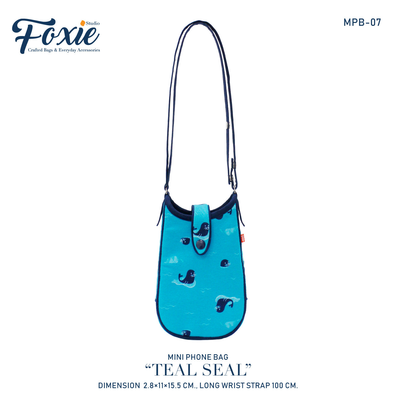 Mini Phone Crossbody Bags : Teal Seal