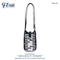 Mini Phone Crossbody Bags : Black/White Stripe