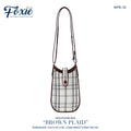 Mini Phone Crossbody Bags : Brown Plaid Stripe-Brown