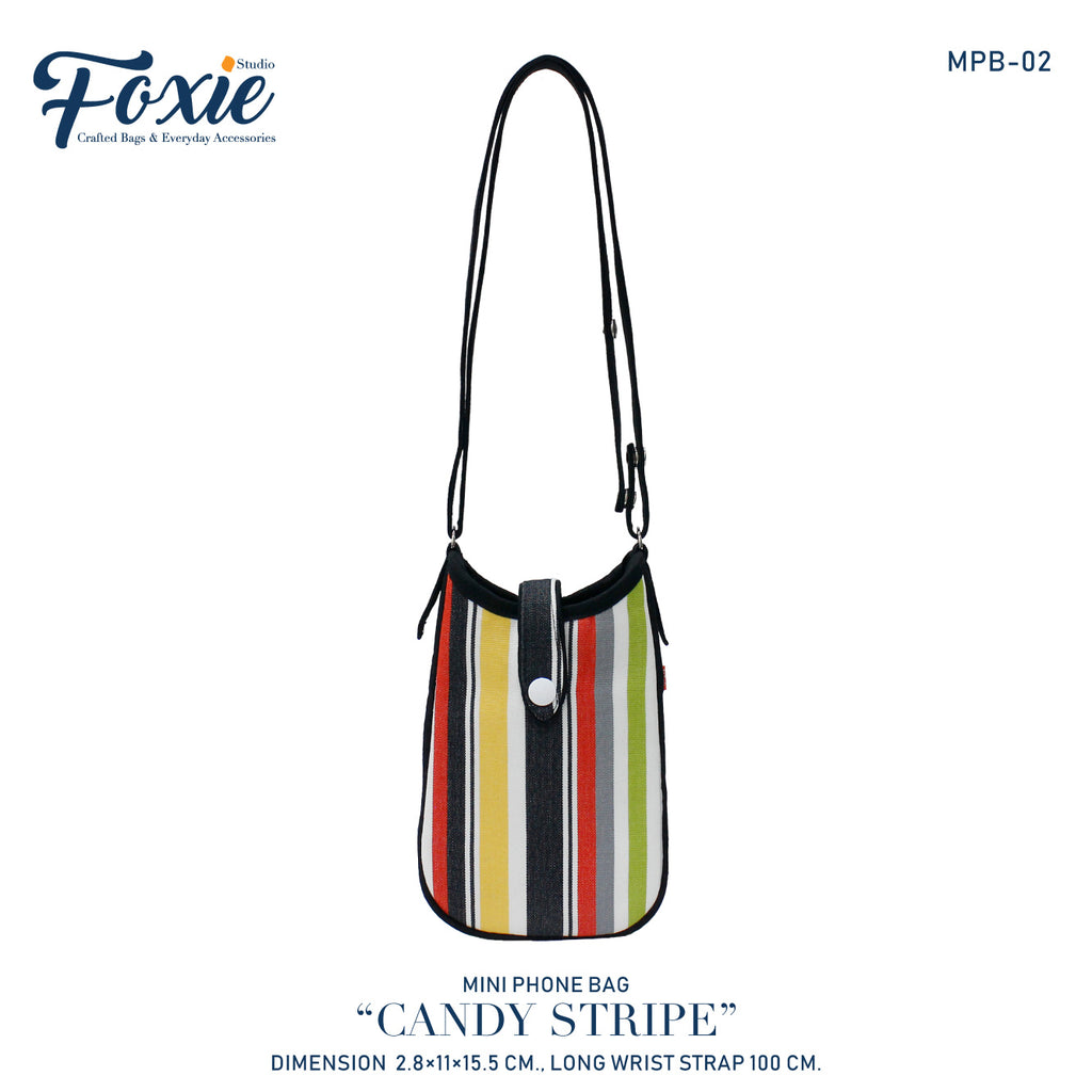 Mini Phone Crossbody Bags : Colorful Vibrant Stripe