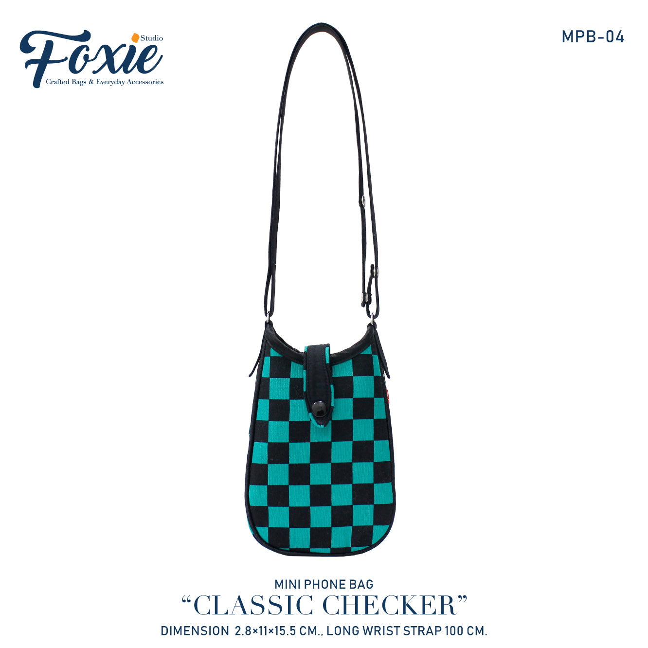 Mini Phone Crossbody Bags : Classic Checker - Green/Black