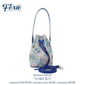 Mini Drawstring Bag : Sakura Garden-Blue/Flower