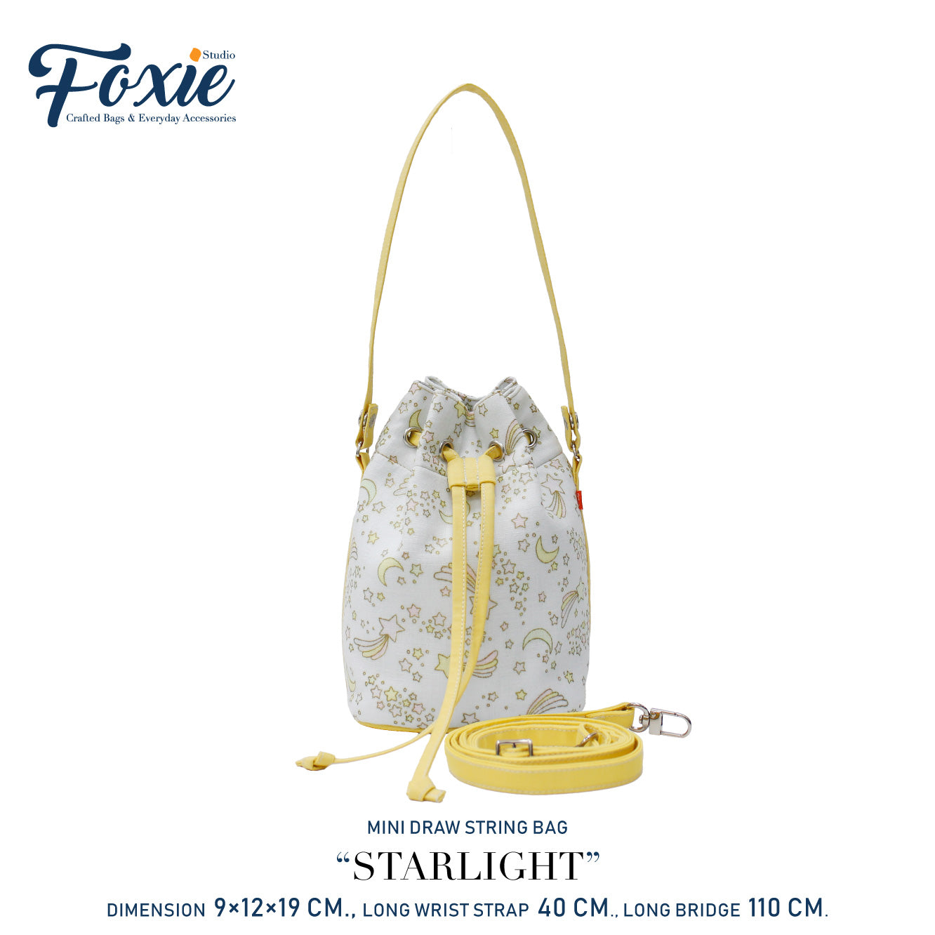 Mini Drawstring Bag : Starlight-Yellow