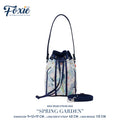 Mini Drawstring Bag : Spring Garden-Blue/Flower
