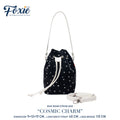 Mini Drawstring Bag : Cosmic Charm-Black/Silver