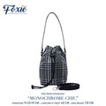 Mini Drawstring Bag : Monochrome Stripe-Black/White
