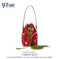 Mini Drawstring Bag : Red Christmas