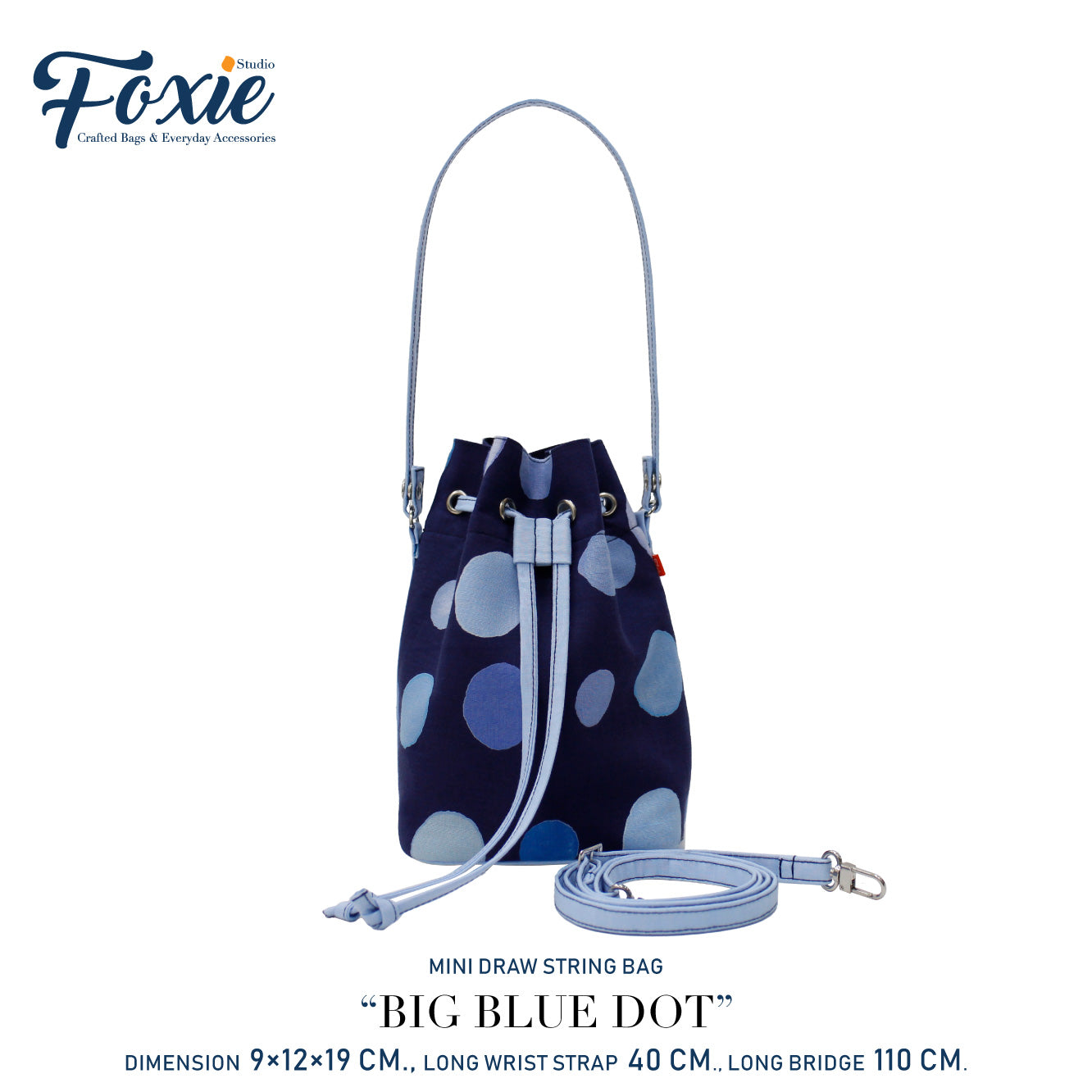 Mini Drawstring Bag : Ocean Blue Prime