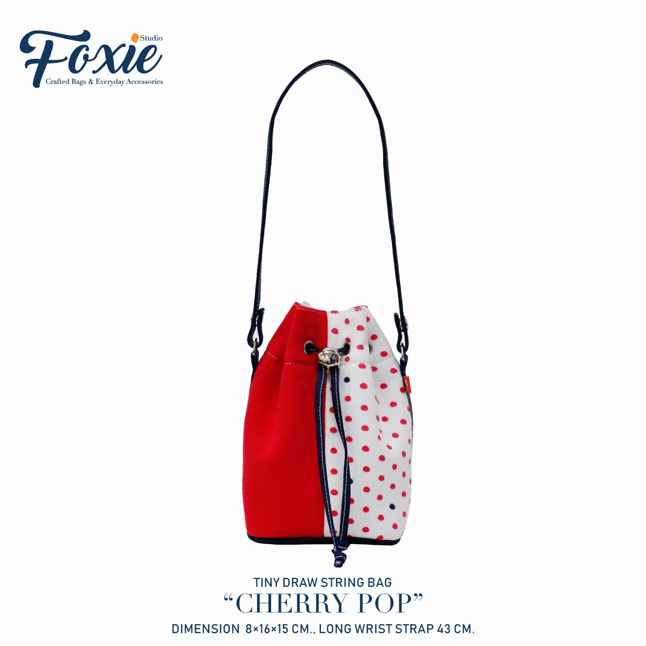 Tiny Drawstring Bags : Cheery Pop - Red/White/Blue