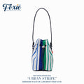 Tiny Drawstring Bags : Urban Stripe - Blue/Green