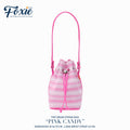 Tiny Drawstring Bags : Pink Candy Stripe - Pink
