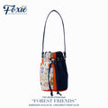 Tiny Drawstring Bags : Forest Friends - Orange/Earth Blue
