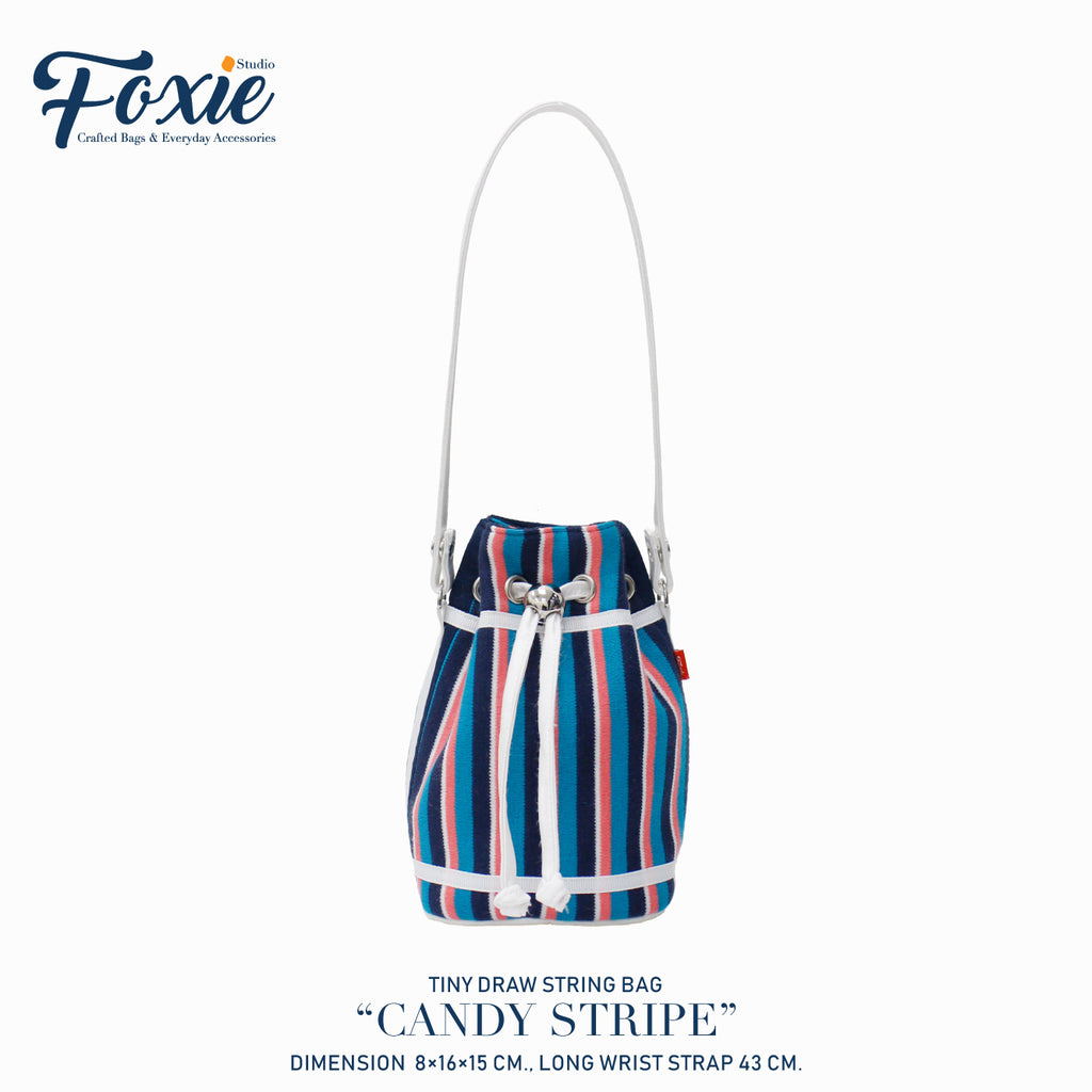 Tiny Drawstring Bags : Candy Stripe - Colorful