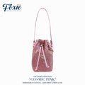 Tiny Drawstring Bags : Cosmic Pink - Pink Fleece Fabric