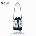 Tiny Drawstring Bags : Midnight Star-Dark Blue/Star Polka Dot