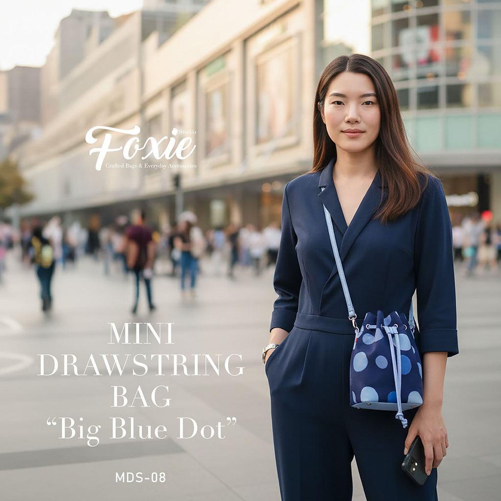 Mini Drawstring Bag : Ocean Blue Prime